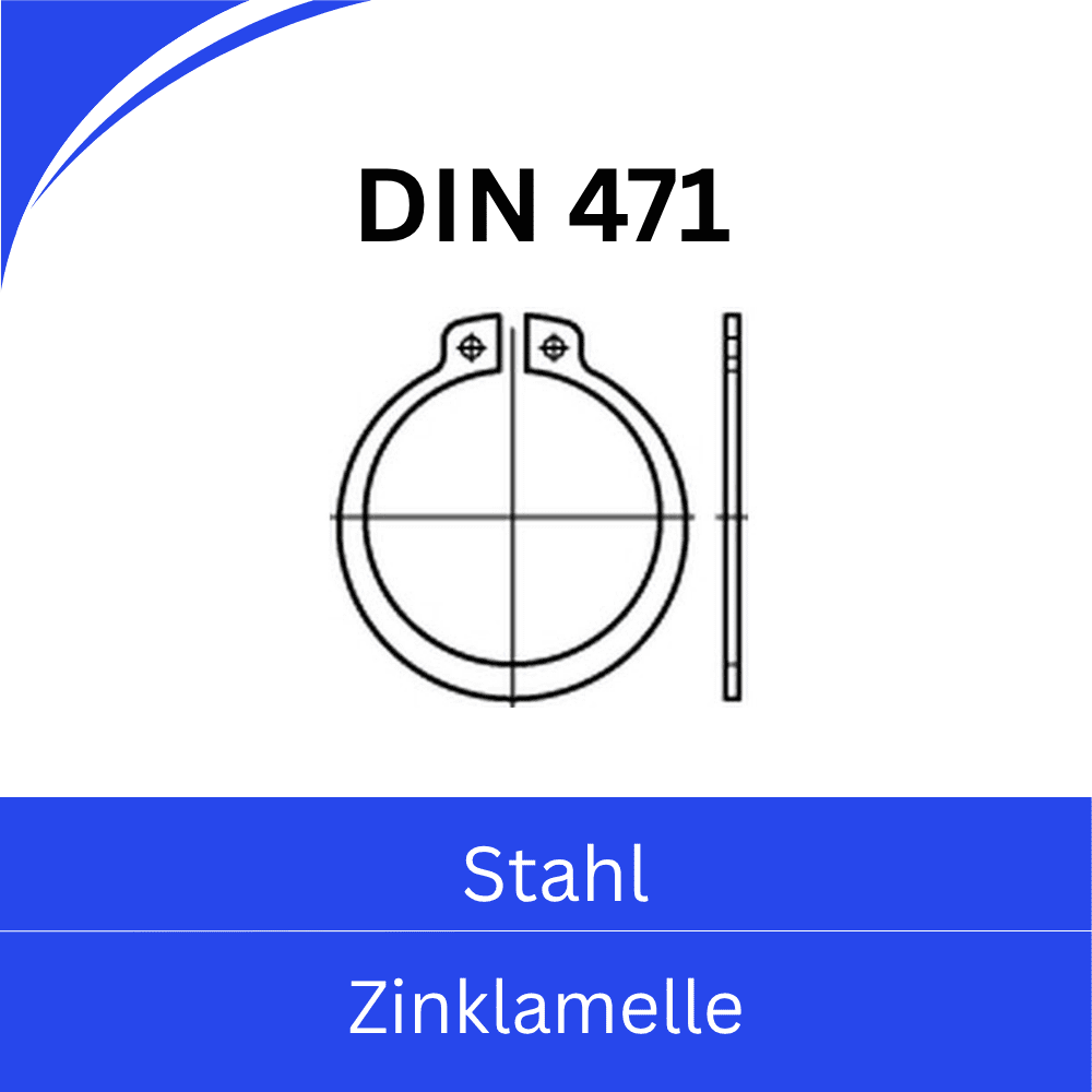 Bild von  ➤ Kategorie: DIN 471 Sicherungsringe Wellen (Stahl zinklamelle)